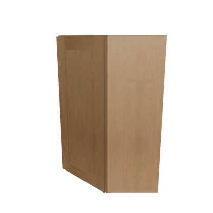 Diagonal Corner Kitchen Cabinet DC2436 Shaker Toffee 24 in. width 36 in. height 12 in. depth