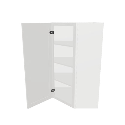 Diagonal Corner Kitchen Cabinet DC2442 Milan Pearl 24 in. width 42 in. height 12 in. depth