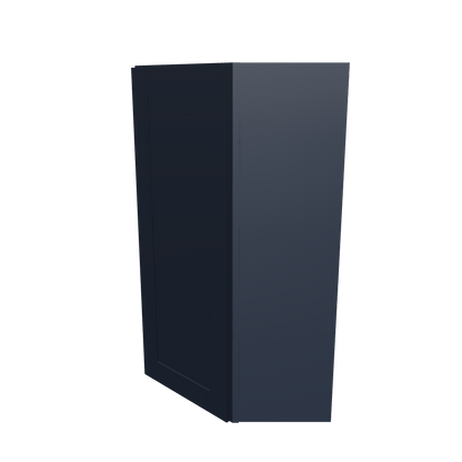 Diagonal Corner Kitchen Cabinet DC2442 Danbury Blue LessCare 24 in. width 42 in. height 12 in. depth