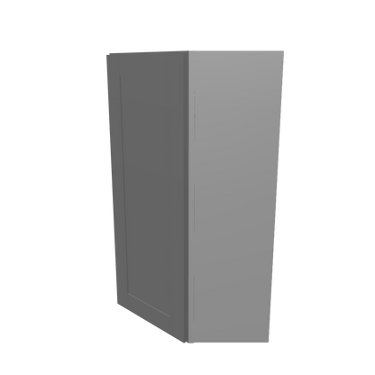 Diagonal Corner Kitchen Cabinet DC2442 Colonial Gray LessCare 24 in. width 42 in. height 12 in. depth