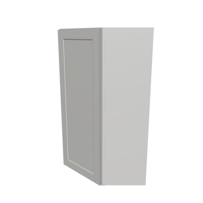 Frosted Glass Door Diagonal Corner Wall Kitchen Cabinet DCMD2442 Milan Pearl 24 in. width 42 in. height 12 in. depth