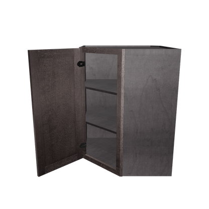 Diagonal Corner Kitchen Cabinet DC2736 Milan Slate 27 in. width 36 in. height 15 in. depth