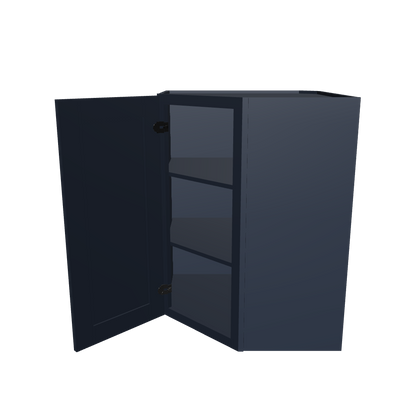 Diagonal Corner Kitchen Cabinet DC2736 Danbury Blue LessCare 27 in. width 36 in. height 15 in. depth