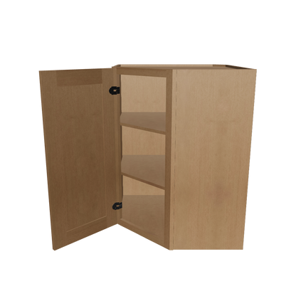 Diagonal Corner Kitchen Cabinet DC2736 Shaker Toffee 27 in. width 36 in. height 15 in. depth