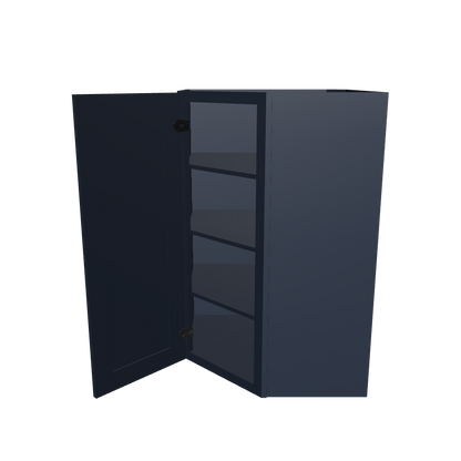 Diagonal Corner Kitchen Cabinet DC2742 Danbury Blue LessCare 27 in. width 42 in. height 15 in. depth