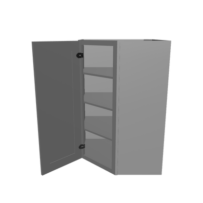 Diagonal Corner Kitchen Cabinet DC2742 Colonial Gray LessCare 27 in. width 42 in. height 15 in. depth