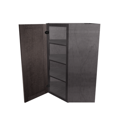 Diagonal Corner Kitchen Cabinet DC2742 Milan Slate 27 in. width 42 in. height 15 in. depth