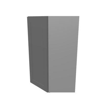 Diagonal Corner Kitchen Cabinet DC2742 Colonial Gray LessCare 27 in. width 42 in. height 15 in. depth