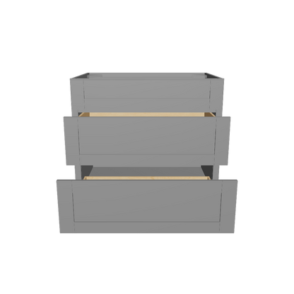 Linen Range Base Kitchen Cabinet LRB36 Colonial Gray LessCare 36 in. width 34.5 in. height 24 in. depth