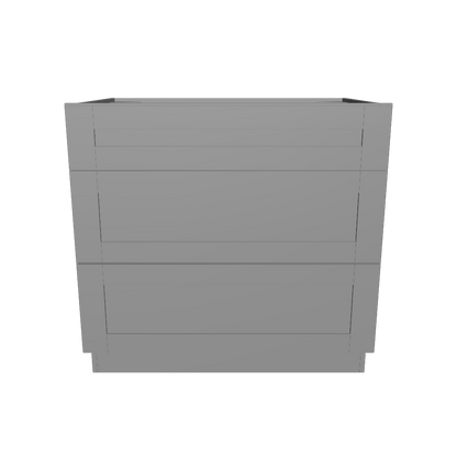 Linen Range Base Kitchen Cabinet LRB36 Colonial Gray LessCare 36 in. width 34.5 in. height 24 in. depth