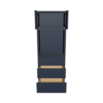 Oven Kitchen Cabinet OC3084 Danbury Blue LessCare 30 in. width 84 in. height 24 in. depth