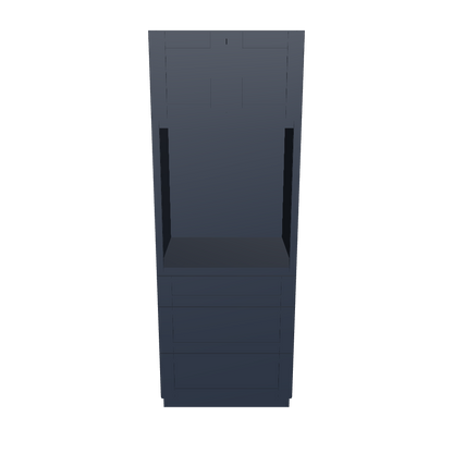 Oven Kitchen Cabinet OC3084 Danbury Blue LessCare 30 in. width 84 in. height 24 in. depth