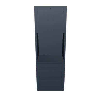 Oven Kitchen Cabinet OC3090 Danbury Blue LessCare 30 in. width 90 in. height 24 in. depth