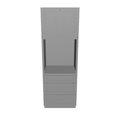 Oven Kitchen Cabinet OC3090 Colonial Gray LessCare 30 in. width 90 in. height 24 in. depth