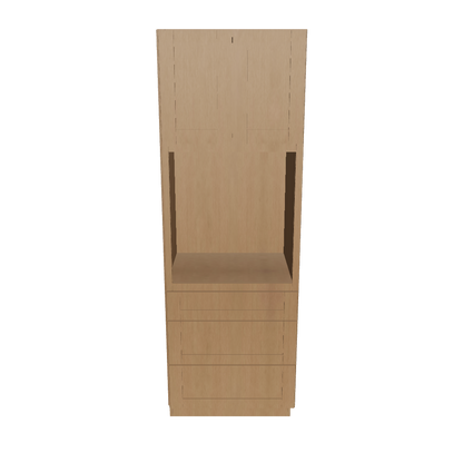 Oven Kitchen Cabinet OC3090 Shaker Toffee 30 in. width 90 in. height 24 in. depth