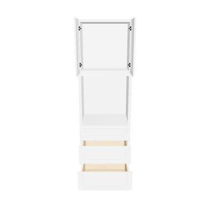 Oven Kitchen Cabinet OC3096 Alpina White LessCare 30 in. width 96 in. height 24 in. depth