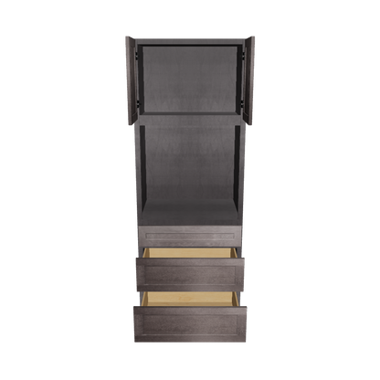 Oven Kitchen Cabinet OC3390 Milan Slate LessCare 33 in. width 90 in. height 24 in. depth