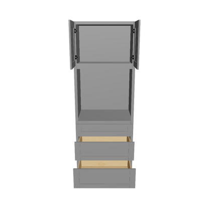 Oven Kitchen Cabinet OC3390 Colonial Gray LessCare 33 in. width 90 in. height 24 in. depth