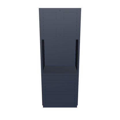 Oven Kitchen Cabinet OC3390 Danbury Blue LessCare 33 in. width 90 in. height 24 in. depth