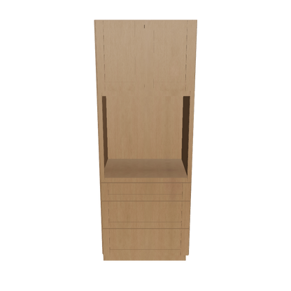 Oven Kitchen Cabinet OC3390 Milan Toffee LessCare 33 in. width 90 in. height 24 in. depth