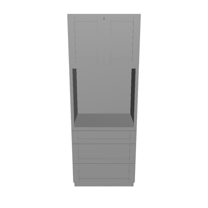 Oven Kitchen Cabinet OC3390 Colonial Gray LessCare 33 in. width 90 in. height 24 in. depth