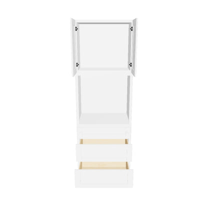 Oven Kitchen Cabinet OC3396 Alpina White LessCare 33 in. width 96 in. height 24 in. depth