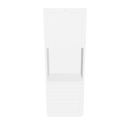 Oven Kitchen Cabinet OC3396 Alpina White LessCare 33 in. width 96 in. height 24 in. depth