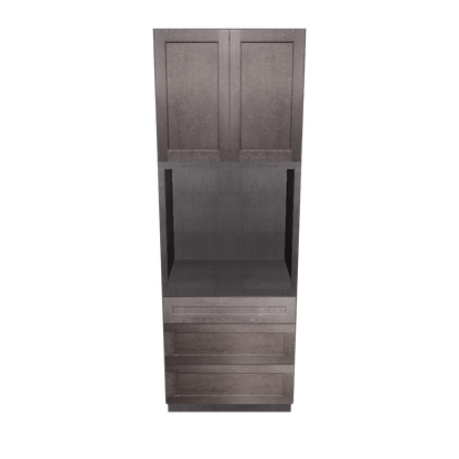 Oven Kitchen Cabinet OC3396 Milan Slate LessCare 33 in. width 96 in. height 24 in. depth