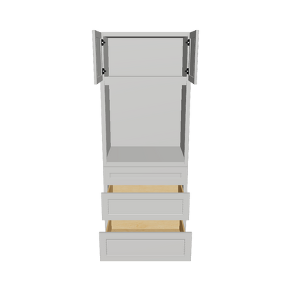 Oven Kitchen Cabinet OC3384 Milan Pearl LessCare 33 in. width 84 in. height 24 in. depth