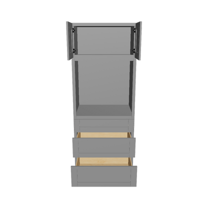 Oven Kitchen Cabinet OC3384 Colonial Gray LessCare 33 in. width 84 in. height 24 in. depth