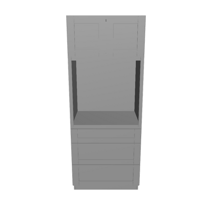 Oven Kitchen Cabinet OC3384 Colonial Gray LessCare 33 in. width 84 in. height 24 in. depth