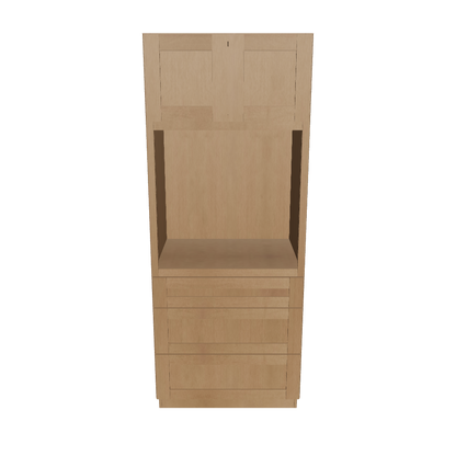 Oven Kitchen Cabinet OC3384 Shaker Toffee LessCare 33 in. width 84 in. height 24 in. depth