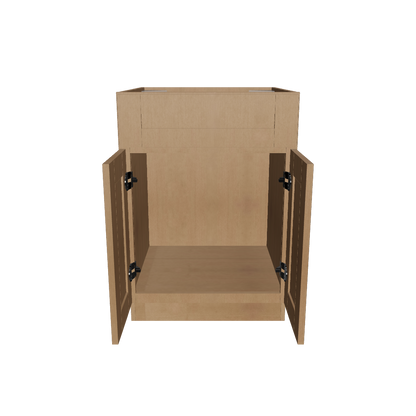 Sink Base Kitchen Cabinet SB24 Shaker Toffee LessCare 24 in. width 34.5 in. height 24 in. depth