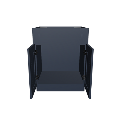 Sink Base Kitchen Cabinet SB27 Danbury Blue LessCare 27 in. width 34.5 in. height 24 in. depth