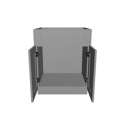 Sink Base Kitchen Cabinet SB27 Colonial Gray LessCare 27 in. width 34.5 in. height 24 in. depth