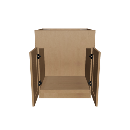 Sink Base Kitchen Cabinet SB27 Shaker Toffee LessCare 27 in. width 34.5 in. height 24 in. depth