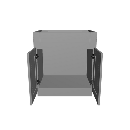 Sink Base Kitchen Cabinet SB30 Colonial Gray LessCare 30 in. width 34.5 in. height 24 in. depth