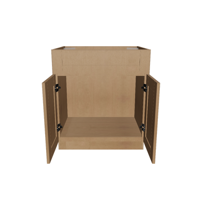 Sink Base Kitchen Cabinet SB30 Shaker Toffee LessCare 30 in. width 34.5 in. height 24 in. depth