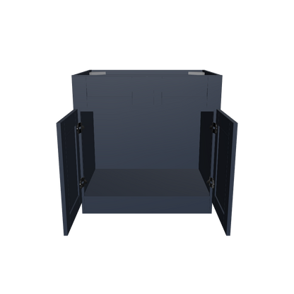 Sink Base Kitchen Cabinet SB33 Danbury Blue LessCare 33 in. width 34.5 in. height 24 in. depth