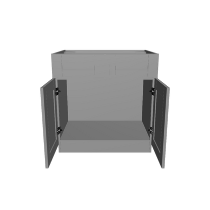 Sink Base Kitchen Cabinet SB33 Colonial Gray LessCare 33 in. width 34.5 in. height 24 in. depth