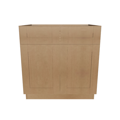 Sink Base Kitchen Cabinet SB33 Shaker Toffee LessCare 33 in. width 34.5 in. height 24 in. depth