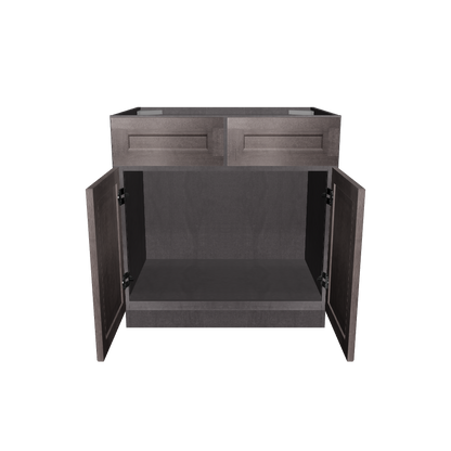 Sink Base Kitchen Cabinet SB33 Milan Slate 33 in. width 34.5 in. height 24 in. depth