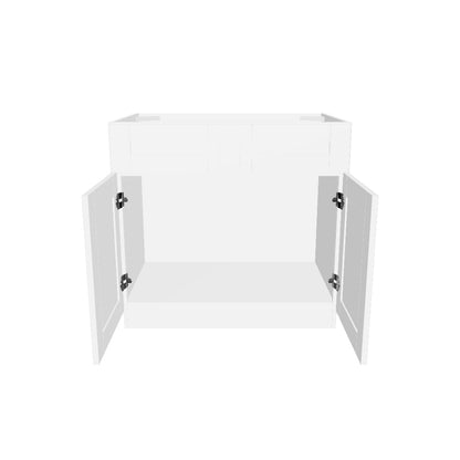Sink Base Kitchen Cabinet SB36 Alpina White LessCare 36 in. width 34.5 in. height 24 in. depth