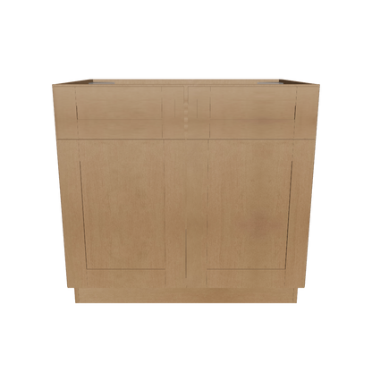Sink Base Kitchen Cabinet SB36 Shaker Toffee LessCare 36 in. width 34.5 in. height 24 in. depth