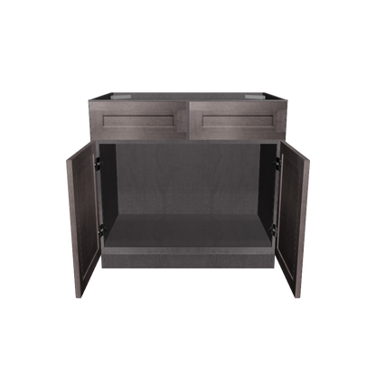 Sink Base Kitchen Cabinet SB36 Milan Slate 36 in. width 34.5 in. height 24 in. depth