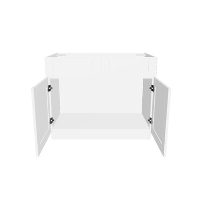 Sink Base Kitchen Cabinet SB42 Alpina White LessCare 42 in. width 34.5 in. height 24 in. depth