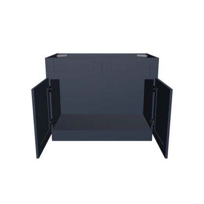 Sink Base Kitchen Cabinet SB42 Danbury Blue LessCare 42 in. width 34.5 in. height 24 in. depth