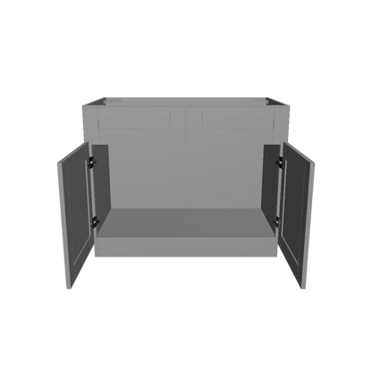 Sink Base Kitchen Cabinet SB42 Colonial Gray LessCare 42 in. width 34.5 in. height 24 in. depth