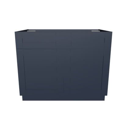 Sink Base Kitchen Cabinet SB42 Danbury Blue LessCare 42 in. width 34.5 in. height 24 in. depth