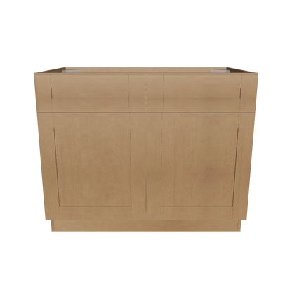 Sink Base Kitchen Cabinet SB42 Shaker Toffee LessCare 42 in. width 34.5 in. height 24 in. depth